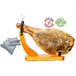 Jambon serrano avec os sans patte env. 6. 5kg avec son support gondole et son sac  jambon