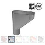 Jambonneau pvc gouttière 25 Ø80 - gris - firstplast - demi - ronde - raccordement de deux tubes de descente ... Jambonneau pvc gouttière 25 Ø80 - gris - firstplast - demi - ronde - raccordement de deux tubes de descente ...