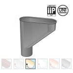 Jambonneau pvc gouttière 25 Ø80 - sable - firstplast - demi - ronde - raccordement de deux tubes de descente ... Jambonneau pvc gouttière 25 Ø80 - sable - firstplast - demi - ronde - raccordement de deux tubes de descente ...