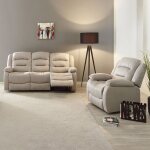 Jans - canap� relax manuel 3 places + fauteuil relax