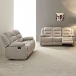Jans - ensemble canap�s relax manuel 3 places et 2 places