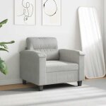 {january sale}fauteuil simple - capacit� 110 kg sofa fixe relax2?ans garantie - gris clair 60cm tissu ...