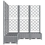 {january sale}jardini�re avec treillis - jardini�rebac � fleur - gris clair 120x120x1215 cm pp 8 810419 ...