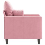 Promotion janvier fauteuil 1 place - mango - petit canap� - rose 60 cm - velours ss1807
