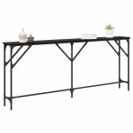 (soldes janvier?table dentr�e bout de canap� noir meuble console ch�ne noir 140 x 23 x 75 cm 03 11754436 ...