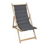 Jardin prive chilienne matelass�e helsinki - toile amovible - structure en bois massif - noir et blanc ...