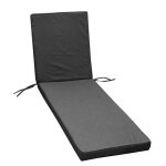 Jardin prive coussin bain de soleil monte carlo - 185 x 55 x 6 cm - gris ardoise