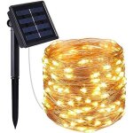 Guirlande lumineuse - jardin - micro led skinny solar - 100 led - 10m - solaire - jaune