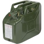 Jerrican en m�tal - jardin pratic - 10l - vert arm�e - antirouille et r�sistant aux carburants