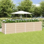 Jardiniere - bac a fleur vidaxl jardini�re ivoire 240 x 80 x 75 cm acier