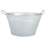 Jardinière bassine en zinc patiné 48x37x287cm - esschert design - rectangulaire - 9 l - gris Jardinière bassine en zinc patiné 48x37x287cm - esschert design - rectangulaire - 9 l - gris
