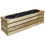 Jardini�re en bois trait� 59 x 19 x 19 cm