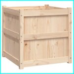 Jardini�re en bois de pin massif - ashata - 60x60x60 cm - carr�