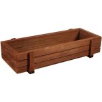 Jardinière en bois rectangulaire - marron - cadre robuste et stable Jardinière en bois rectangulaire - marron - cadre robuste et stable