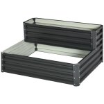 Outsunny - potager de jardin - acier - 120x101x58cm - gris foncé Outsunny - potager de jardin - acier - 120x101x58cm - gris foncé
