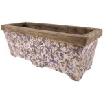 Jardini�re en c�ramique imprim�e 51l - blanc / bleu - l 395 x p 157 x h 151 cm