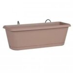 Jardini�re chorus + plateau + support - 50cm - taupe - eda plastiques