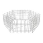 Jardini�re � gabion - non sp�cifi� - hexagonale - acier galvanis� - 160 x 140 x 50 cm - couleur argent� ...