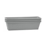 Jardiniere gris beton x3 idecorum