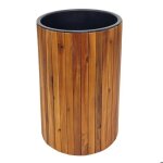 Jardini�re hwc - l24 ronde 50x34cm outdoor bois dacacia certifi� mvg marron