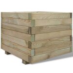 Jardini�re lit sur�lev� plantes fleurs jardin 50 x 50 x 40 cm bois carr� 02 0000940