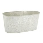 Jardinire en mtal laqu beige - cache - pot - pot de fleur - jardinire de balcon - jardinire zinc ...