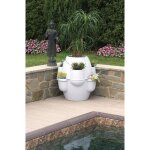 Jardini�re oasi en plastique - blanc - d 80 x h 80 cm