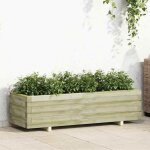 En solde jardini�re pour plantes - burke - lit sur�lev� de jardin - 120x40x30 cm bois rectangulaire j1990 ...