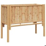 En solde jardini�re pour plantes - burke - lit sur�lev� de jardin - marron 90x35x70 cm bambou j1985
