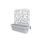 Set de 2 jardini�res de balcon en plastique rondine - blanc - l 60 x l 20 x h 64 cm