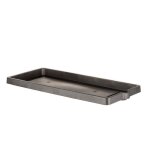 Soucoupe jardinire rectangle legno en plastique - l 93 x l 36 - gris anthracite