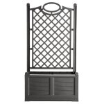 Jardini�re s�par�e avec espalier 8042. 5150 cm - glooke selected - noir - rectangulaire