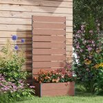 Jardini�re avec treillis bac � fleurs pour plantes grimpantes l�gumes fleurs 72 x 38 x 150 cm marron ...