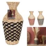 Jarre en jonc tress� 42x21cm