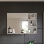 Jaru miroir de salle de bain 100cm 3 tablettes grisnoir.