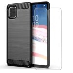 Jc pour samsung galaxy note 10 lite (67) hd verre tempered glass film + coque fibre de carbone case shell ...