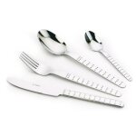 Mnagre 24 pices - jean dubost - inox - bote goutte - couverts en inox - gris