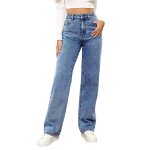 Jean femmetaille haute coupe droite straight jeans d�contract�s tr�s extensiblesjeans femme slim stretch ...