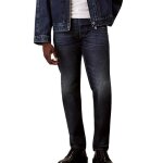 Jean slim tapered bleu homme calvin klein jeans slim taper