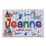 Jeanne - magnet aimant prnom