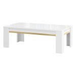 Jemma - table basse laque blanc et dcor dor