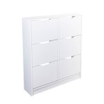 Jenny - meuble  chaussures blanc 6 compartiments