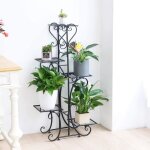 Jeobest® Étagère à fleurs fer forgé porte plante intérieur extérieur escalier Échelle pour maison balcon ... Jeobest® Étagère à fleurs fer forgé porte plante intérieur extérieur escalier Échelle pour maison balcon ...