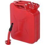 Jerrican essence en mtal avec bectransport stockage eau et liquides20l 0. 6mm465 x 355 x 16cmrouge