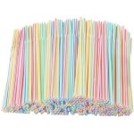 Jetables pailles flexibles en plastique pailles pailles colores matriel de scurit pour boire ftes ...