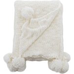 Jet de canap en acrylique anny 170 x 130 cm blanc