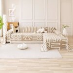 Jet� de canap� en chenille douce 180 x 340 cm prot�ge - canap� tous les saisons antitache et facile � ...