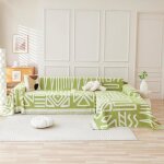 Jet� de canap� en chenille douce 180 x 340 cm prot�ge - canap� tous les saisons antitache et facile � ...