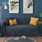 Jet de canap en tiss - bleu - 180 x 300 cm - leoclotho - couleur pure