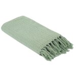 Jet de canap gaufr 130x160 cm vert deau
